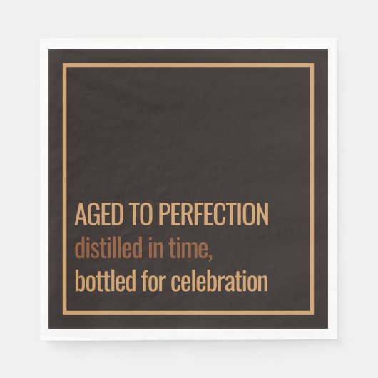 Aged to Perfection | Whisky Birthday Servet (Voorkant)