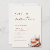 Aged to Perfection Whisky & Cigars Birthday Kaart (Voorkant)