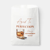Aged To Perfection Whisky Glass Birthday Party Bedankzakje (Voorkant)