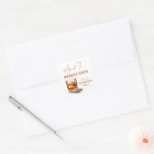 Aged To Perfection Whisky Glass Birthday Party Vierkante Sticker (Envelop)