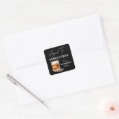 Aged To Perfection Whisky Glass Birthday Party Vierkante Sticker (Envelop)