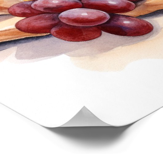 Aged to Perfection Wijn en kaas Verjaardagsfeest Poster (Hoek)