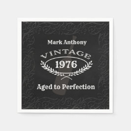 Aged to Perfection Wijn Verjaardag Servet