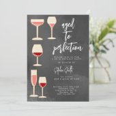 Aged to perfection wine birthday party  kaart (Staand voorkant)