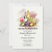 Aged to Perfection Wine Themed 40th Birthday Party Kaart (Voorkant)