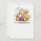 Aged to Perfection Wine Themed 40th Birthday Party Kaart (Achterkant)