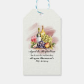 Aged to Perfection Wine Themed 50th Birthday Party Cadeaulabel (Achterkant)