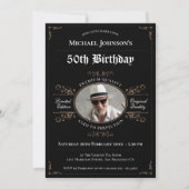 Aged to Perfection Zwart Goud Classy 50ste verjaar Kaart (Voorkant)