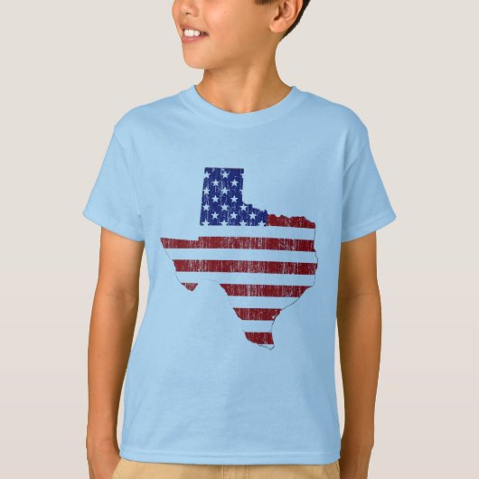 AGED US FLAG TEXAS T-SHIRT (Voorkant)