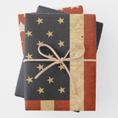 Aged USA Flag Army Boot Camp Soldaat Inpakpapier Vel (In situ)