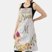 Aged Wood Monogram met Roos Bloom Wreater Schort (Insitu)