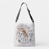 Aged Wood Monogram Naam Floral Fox Crossbody Tas (Achterkant)