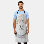 Aged Wood Monogram whimsical Flowers Schort (Gedragen)