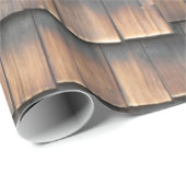 Aged Wooden Shingles Abstracte Fotografie voor hem Cadeaupapier (Rol Hoek)