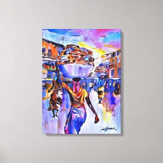 Agege Brood van Ini Brown Canvas Afdruk (Voorkant)