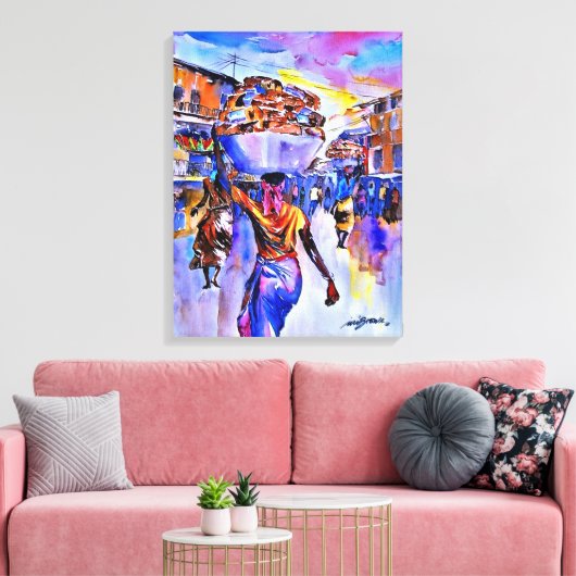 Agege Brood van Ini Brown Canvas Afdruk (Insitu (Woonkamer))