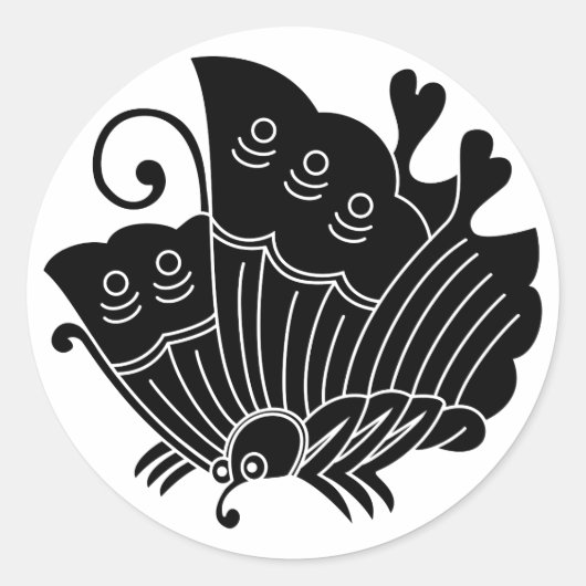 Ageha Vlinder Ronde Sticker (Voorkant)