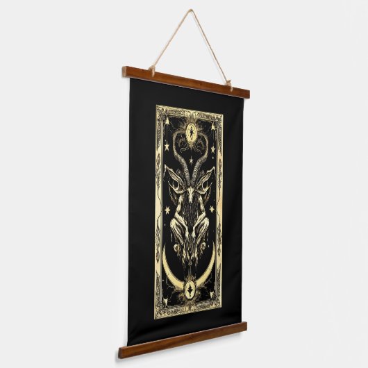 Ageless Darkness Baphomet Tapestry Hangend Wandkleed (Gebogen)