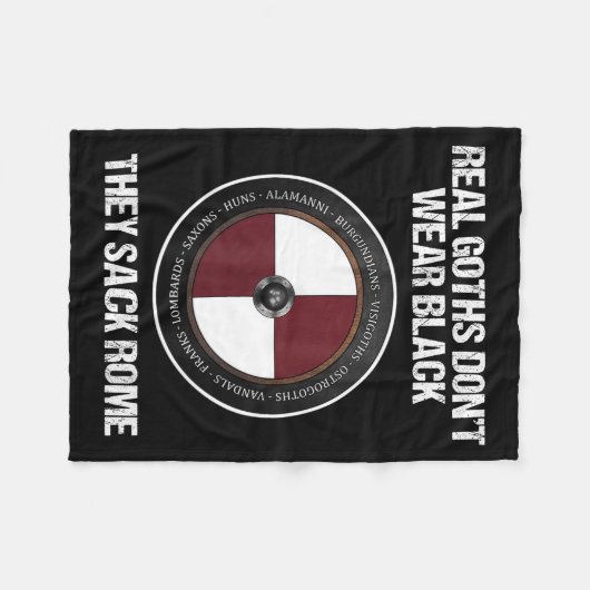 Agema Apparel Uni-adults Medieval History , Black, Fleece Deken (Voorkant (Horizontaal))