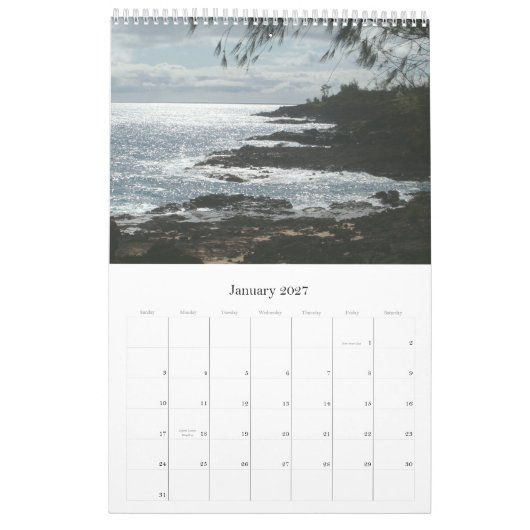 Agenda 2007: Kauai Island Kalender (Jan 2027)