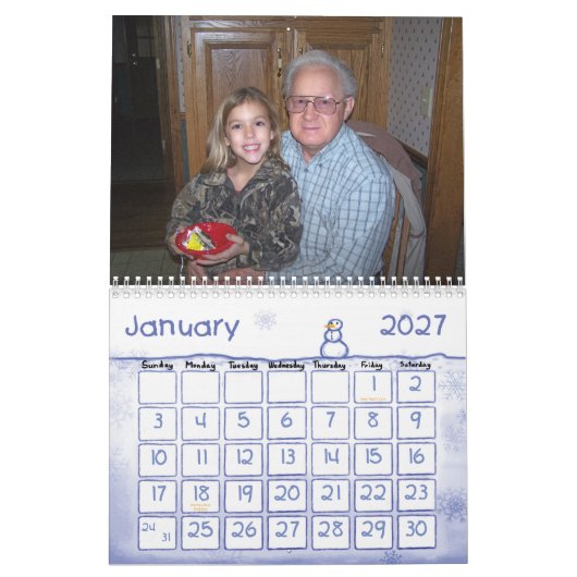 Agenda 2007 van de kanonenfamilie kalender (Jan 2027)
