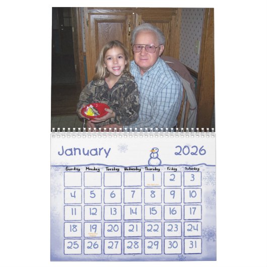 Agenda 2007 van de kanonenfamilie kalender (Jan 2026)