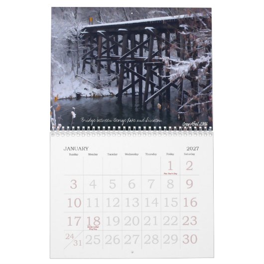 Agenda 2007 van de regio Fairmont Kalender (Jan 2027)
