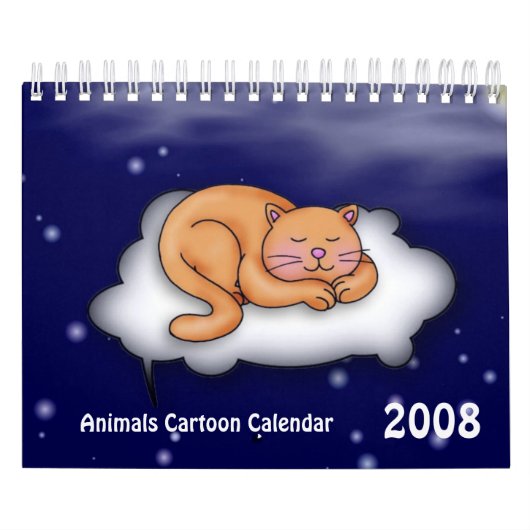 Agenda 2008/2009 voor de Cartoon van dieren Kalender (Hoes)