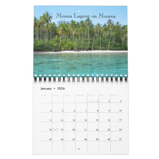 Agenda 2009 Tahiti - Kleine 7x11 Kalender (Jan 2026)