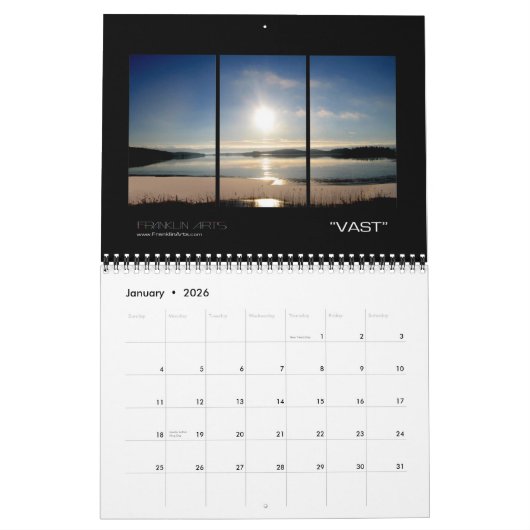 Agenda 2011 voor landschappen en Zonsondergangen Kalender (Jan 2026)