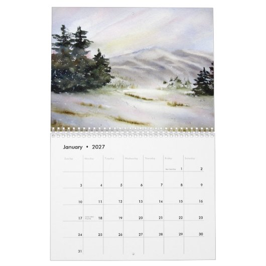 Agenda 2012 van de Waterverf van Lin Frye Kalender (Jan 2027)