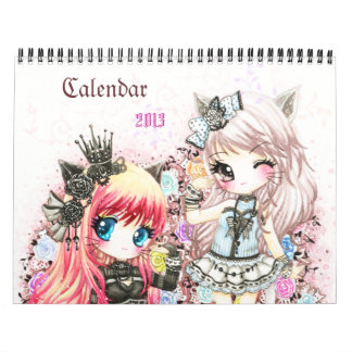 Agenda 2013 - Mooie anime chibi-illustratie Kalender