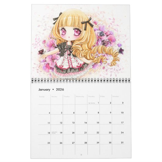 Agenda 2013 - Mooie anime chibi-meisjes Kalender (Jan 2026)
