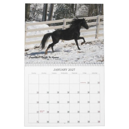 Agenda 2013 voor bergpaarden kalender (Jan 2027)