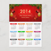 Agenda 2014 met de beste wensen voor aangepaste te briefkaart (Voorkant)