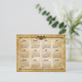 Agenda 2014 - Rustic Country Roos  stijl Briefkaart (Staand voorkant)