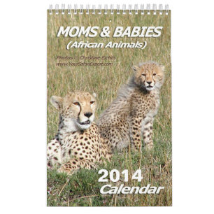 Agenda 2014 voor Moms en Babies African Animals 1- Kalender