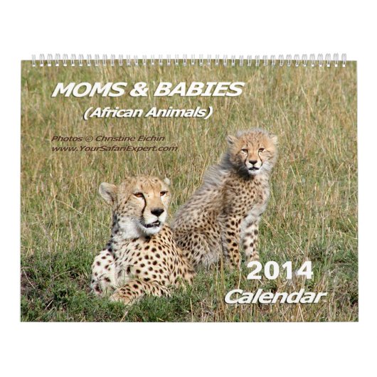 Agenda 2014 voor Moms en Babies African Animals 2- Kalender (Hoes)