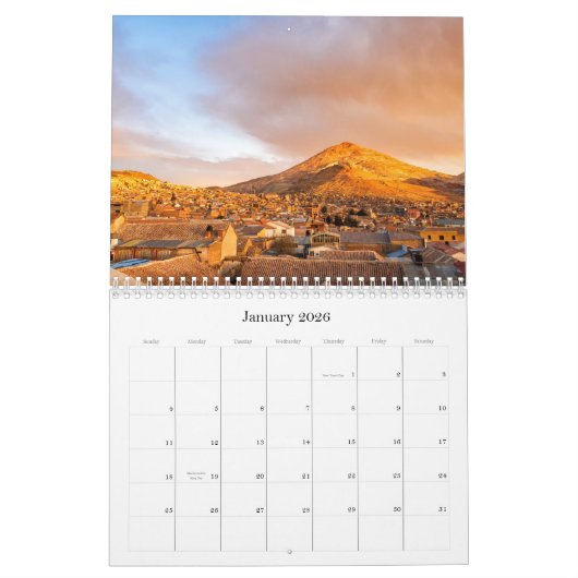 Agenda 2015 van de Bolivia Kalender (Jan 2026)