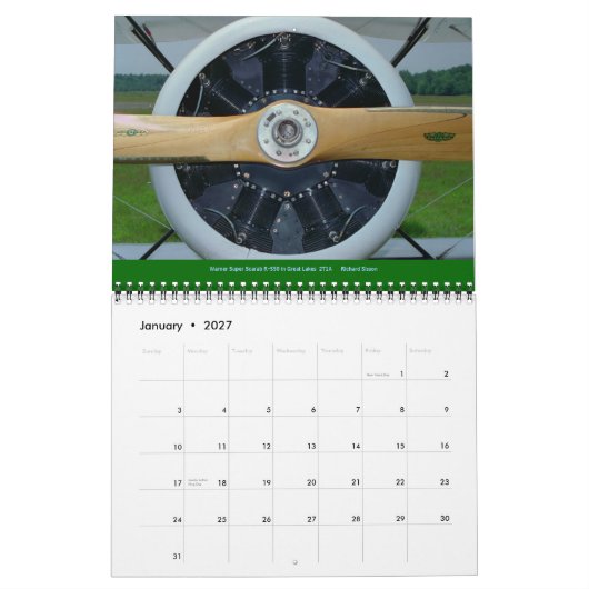 Agenda 2015 van de vliegtuig/vliegtuigmotor kalender (Jan 2027)