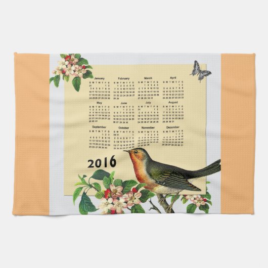 Agenda 2016 met keukenhanddoek voor vogels (Horizontaal)