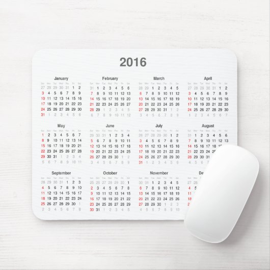 Agenda 2016 muismat (Met muis)