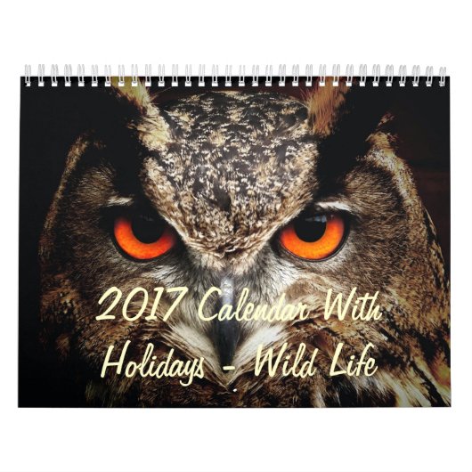 Agenda 2017 met Feestdagen - Wilde levens Kalender (Hoes)