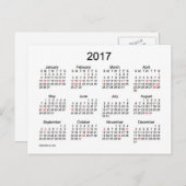 Agenda 2017 Mini van Janz met Feestdagen Briefkaart (Voorkant / Achterkant)