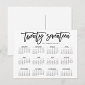 Agenda 2017 | Moderne typografie Briefkaart (Voorkant / Achterkant)