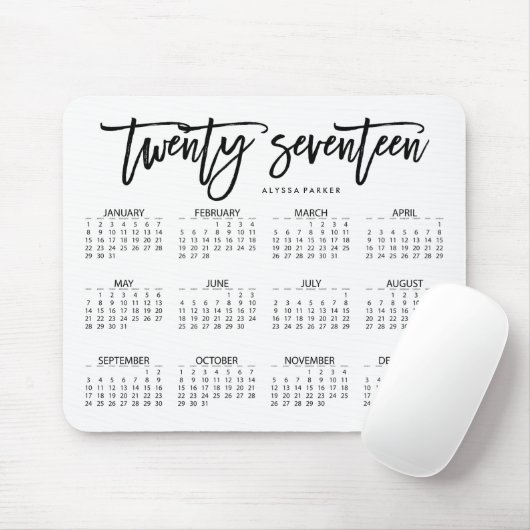 Agenda 2017 | Moderne typografie Muismat (Met muis)