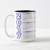 Agenda 2017 tweekleurige koffiemok (Links)