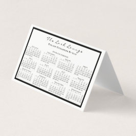 Agenda 2018 Beauty Studio Hairdresser Lashes Ext Visitekaartje