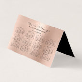 Agenda 2018 Beauty Studio Lashes Roze Rose Visitekaartje (Voorkant)