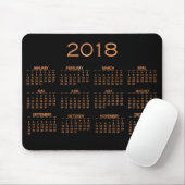 Agenda 2018 Metallic Black Copper Roos Gold Muismat (Met muis)